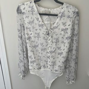 Abercrombie Floral Long Sleeved Body Suit